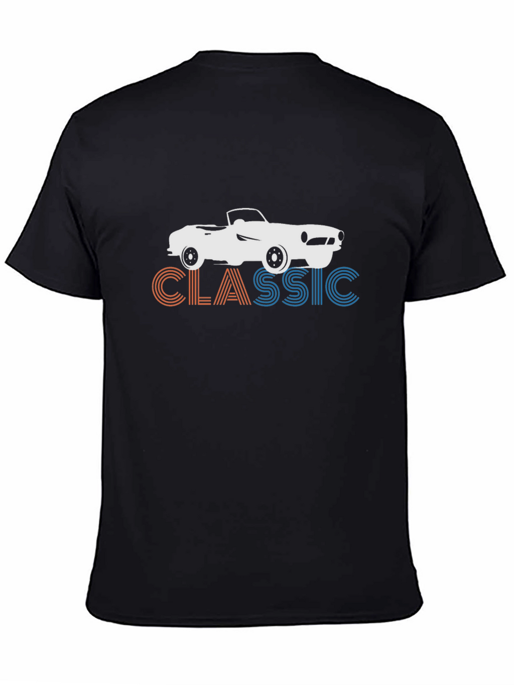 Classic Car Graphic Tee - Retro Style Black T-Shirt