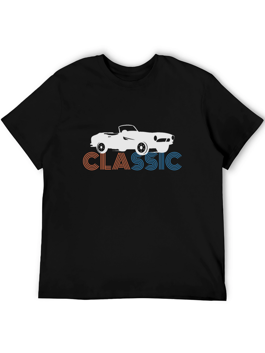 Classic Car Graphic Tee - Retro Style Black T-Shirt