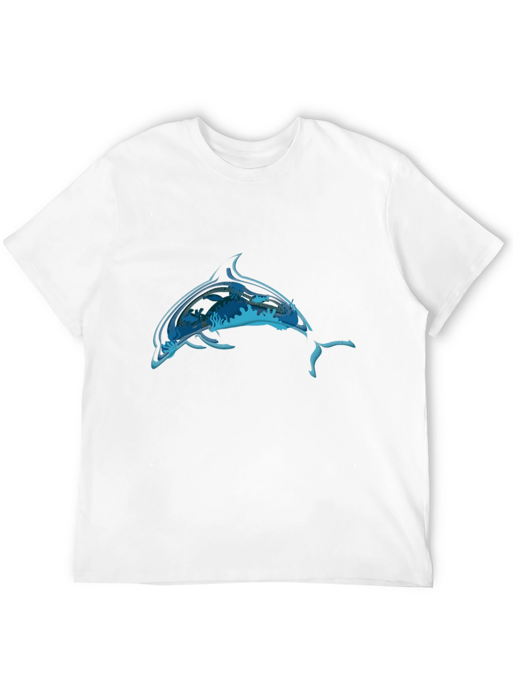 Ocean Dolphin Graphic Black T-Shirt