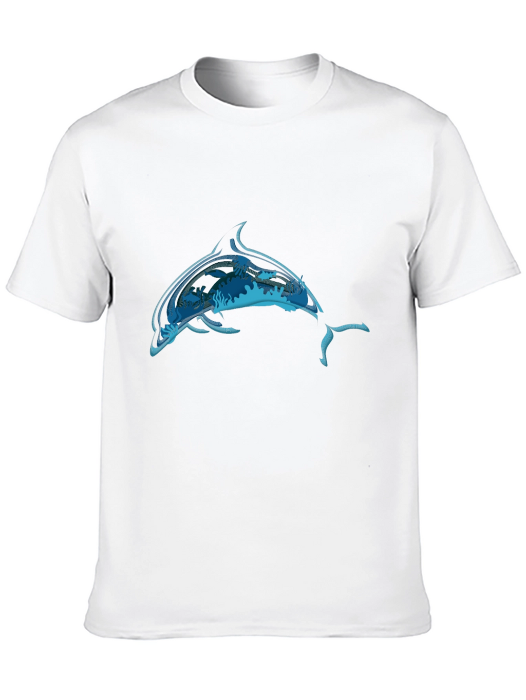 Ocean Dolphin Graphic Black T-Shirt