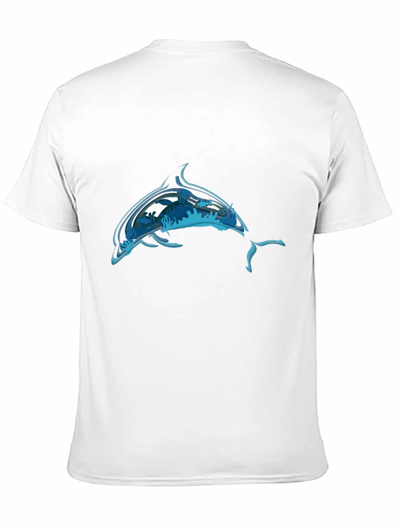 Ocean Dolphin Graphic Black T-Shirt