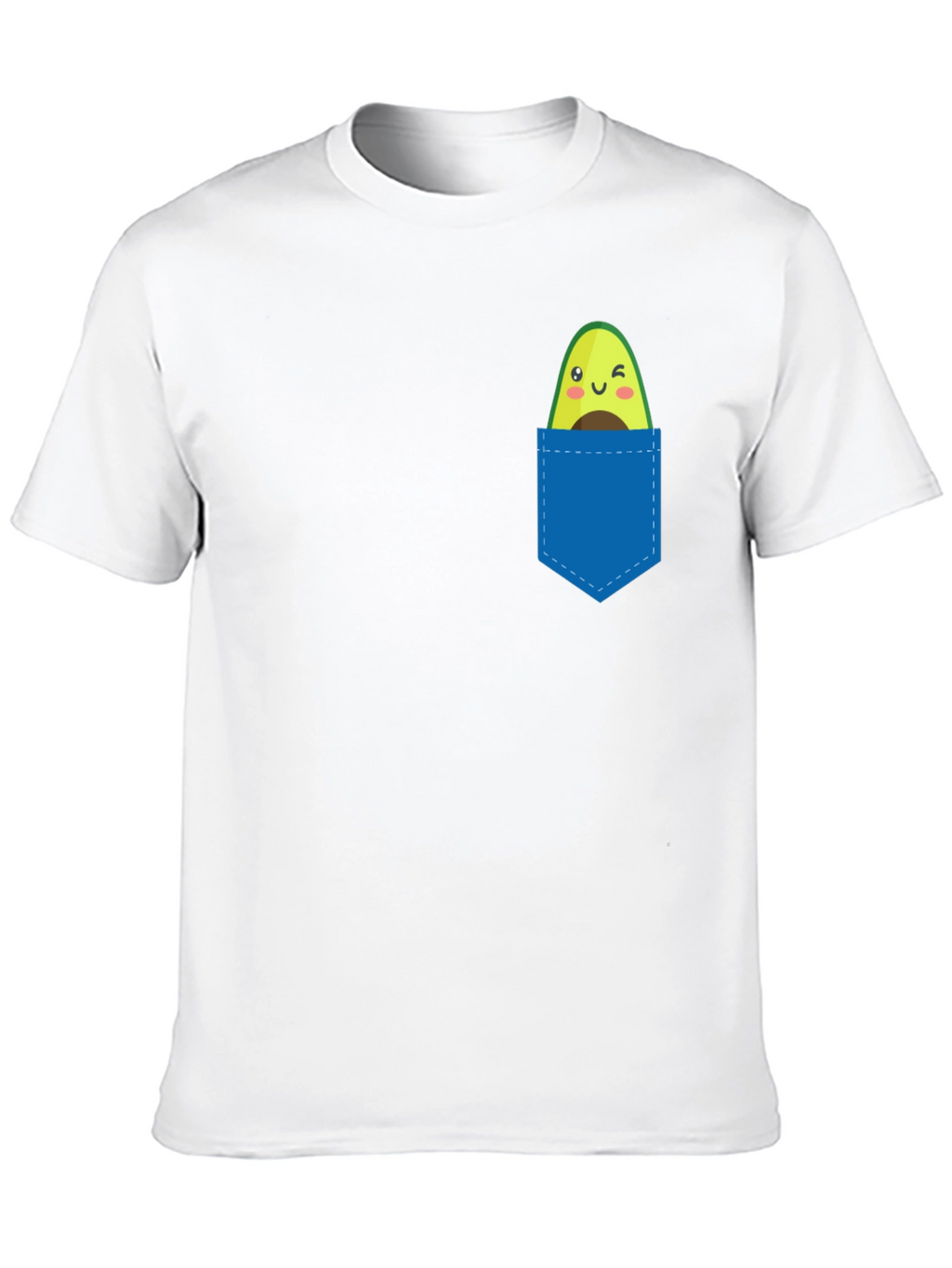 Avocado Pocket Tee - Cute Fruit Graphic T-Shirt