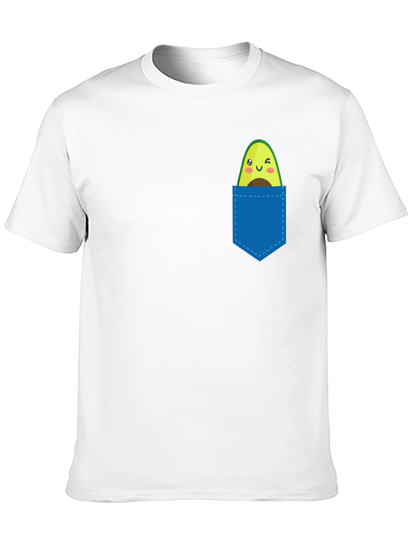 Avocado Pocket Tee - Cute Fruit Graphic T-Shirt