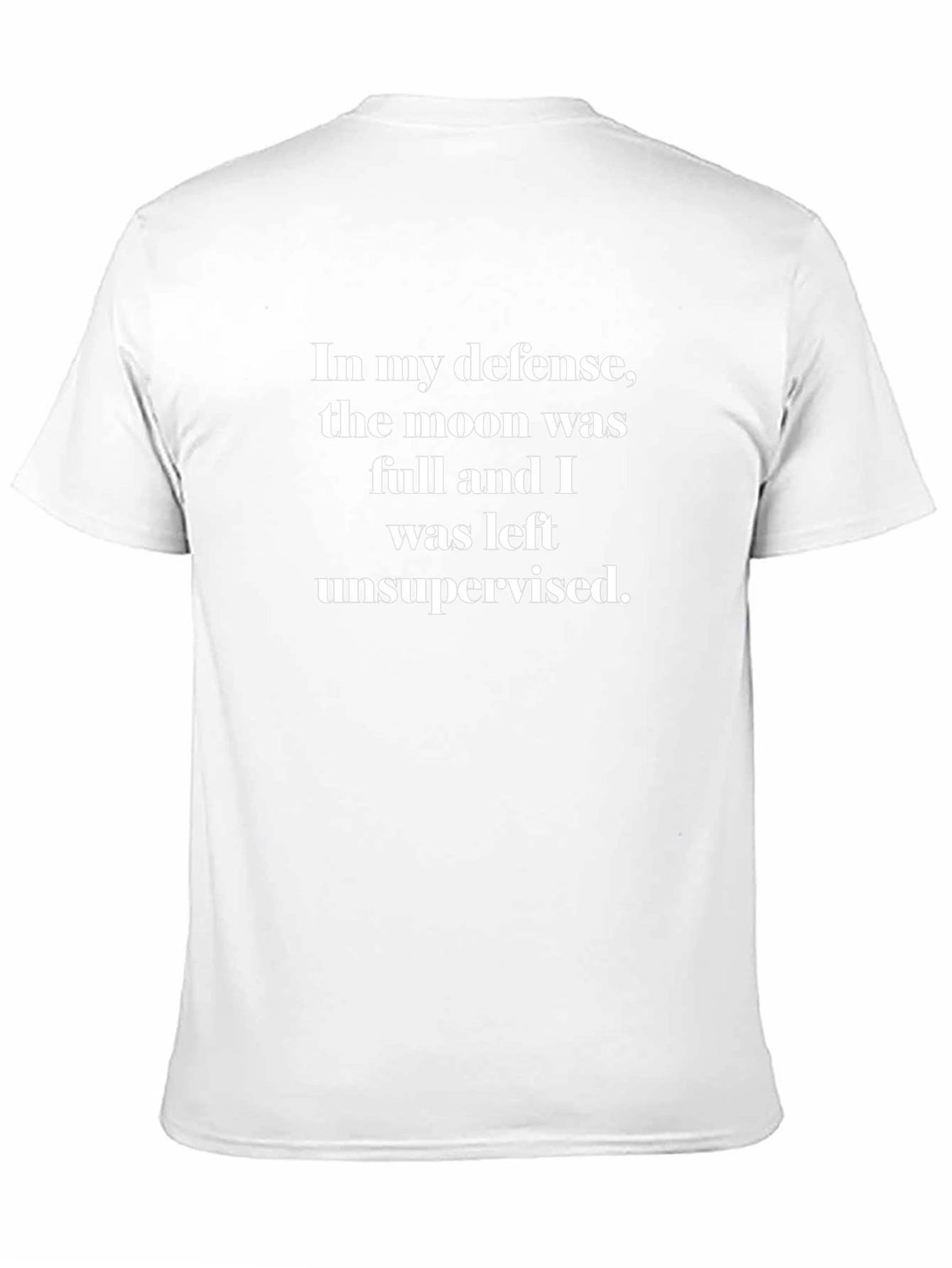 Funny Moon Full T-Shirt - In My Defense Tee