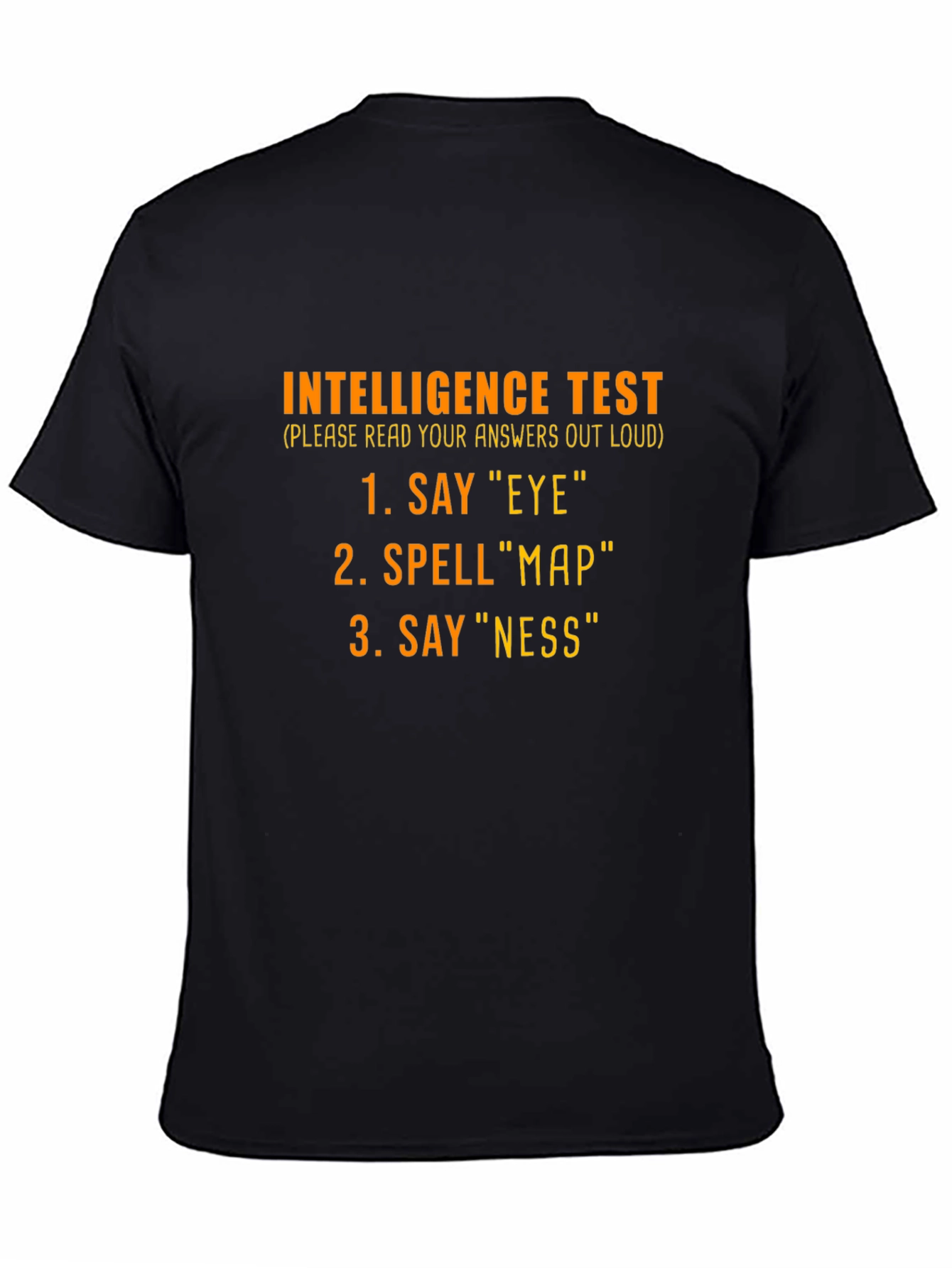Intelligence Test Graphic T-Shirt Funny Joke Tee