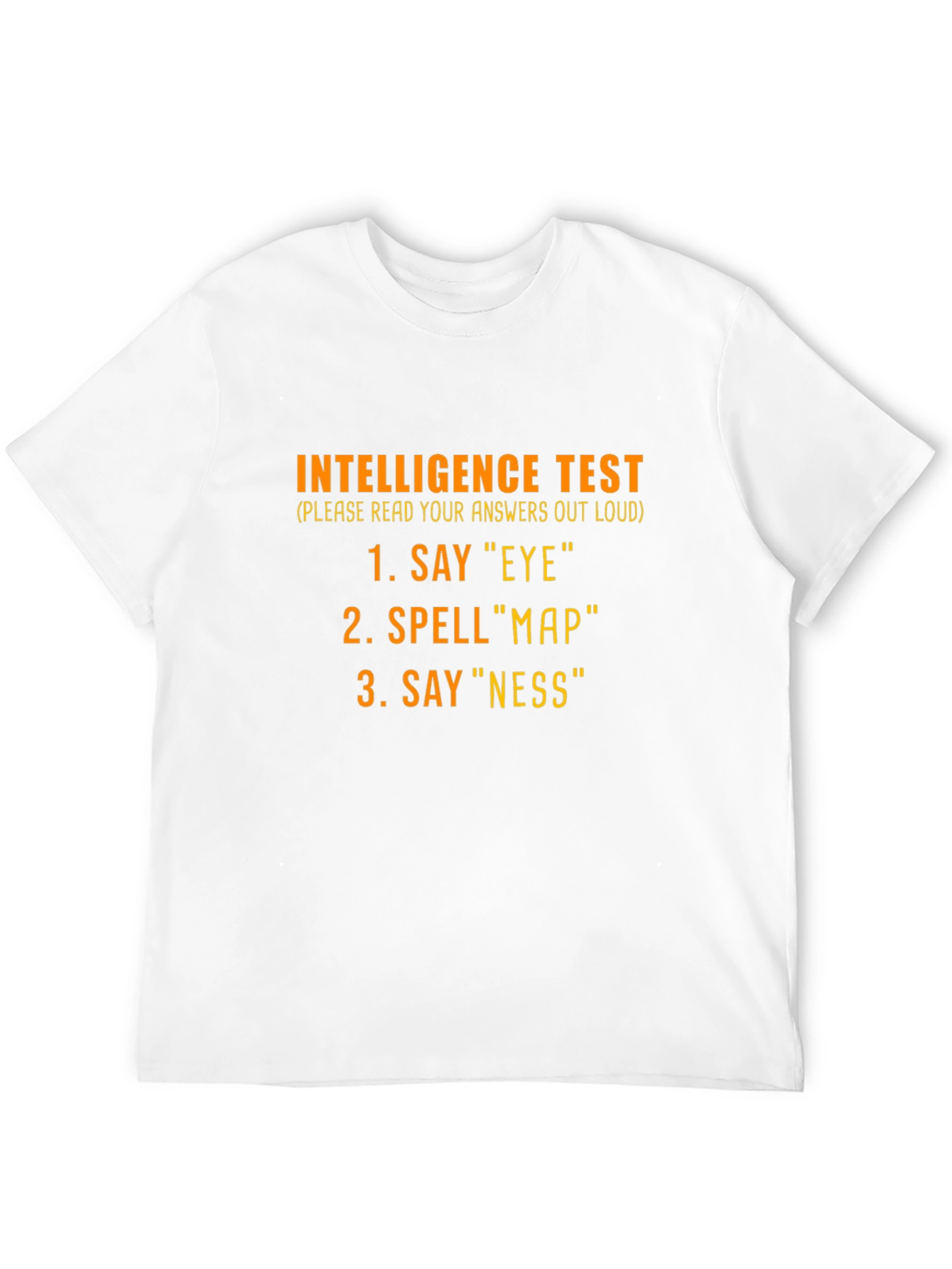 Intelligence Test Graphic T-Shirt Funny Joke Tee