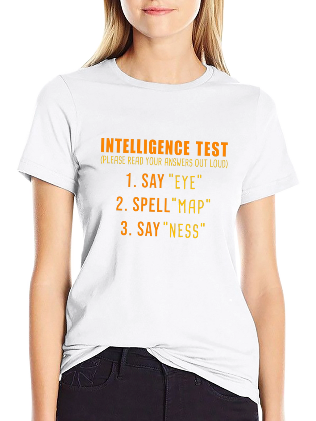 Intelligence Test Graphic T-Shirt Funny Joke Tee