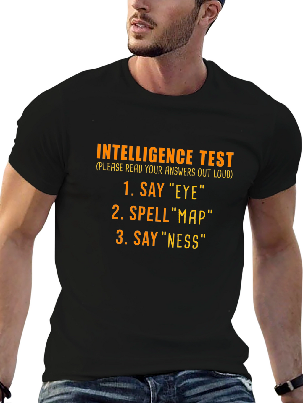 Intelligence Test Graphic T-Shirt Funny Joke Tee