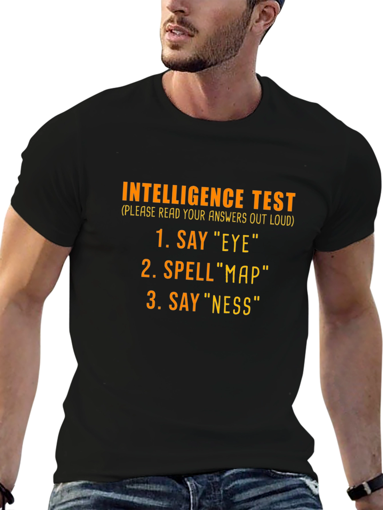 Intelligence Test Graphic T-Shirt Funny Joke Tee