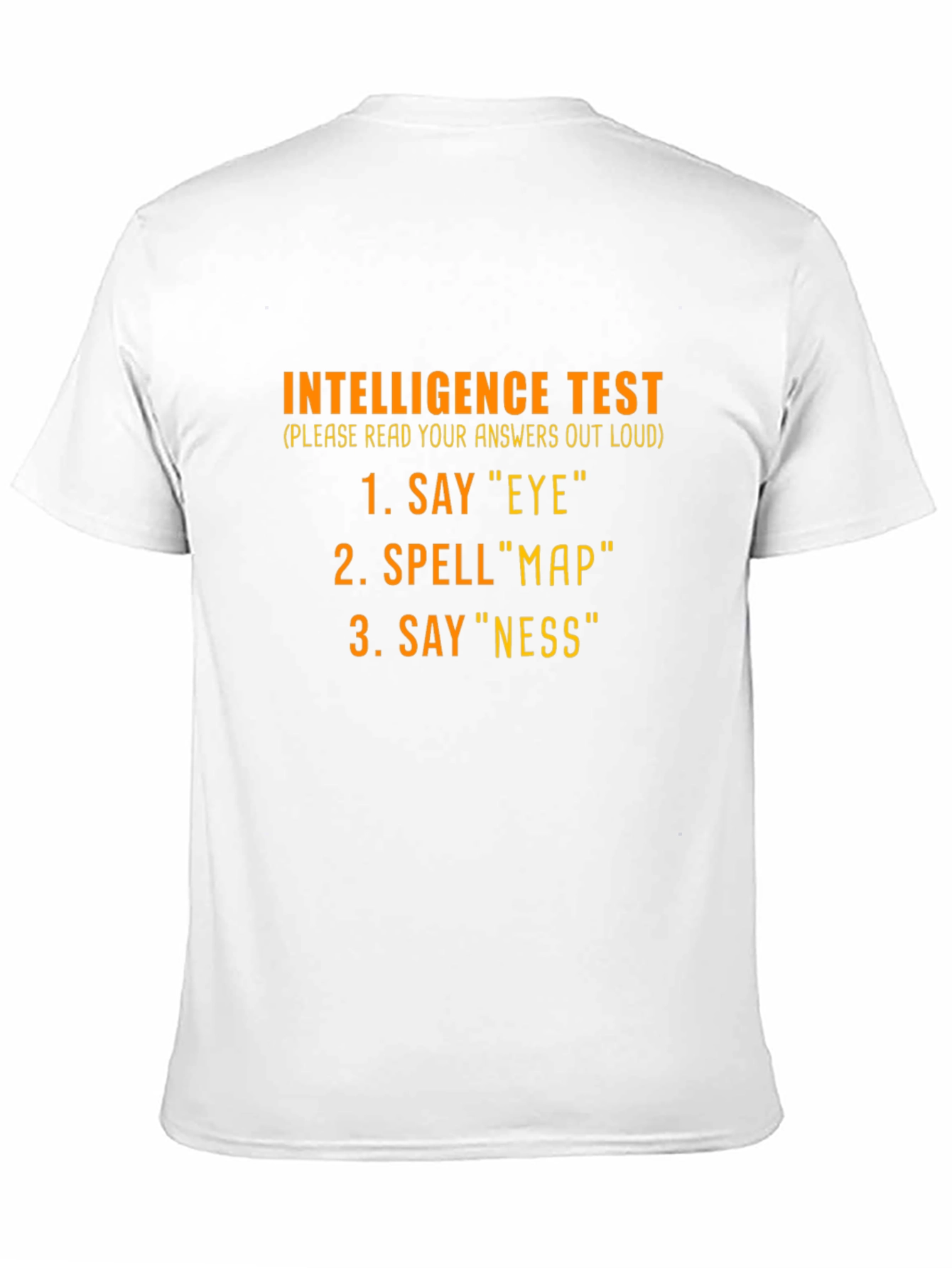 Intelligence Test Graphic T-Shirt Funny Joke Tee