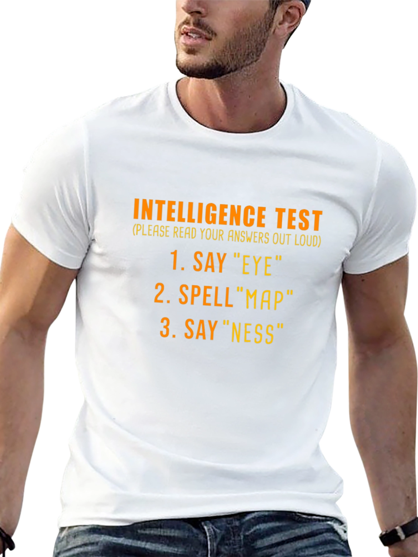 Intelligence Test Graphic T-Shirt Funny Joke Tee