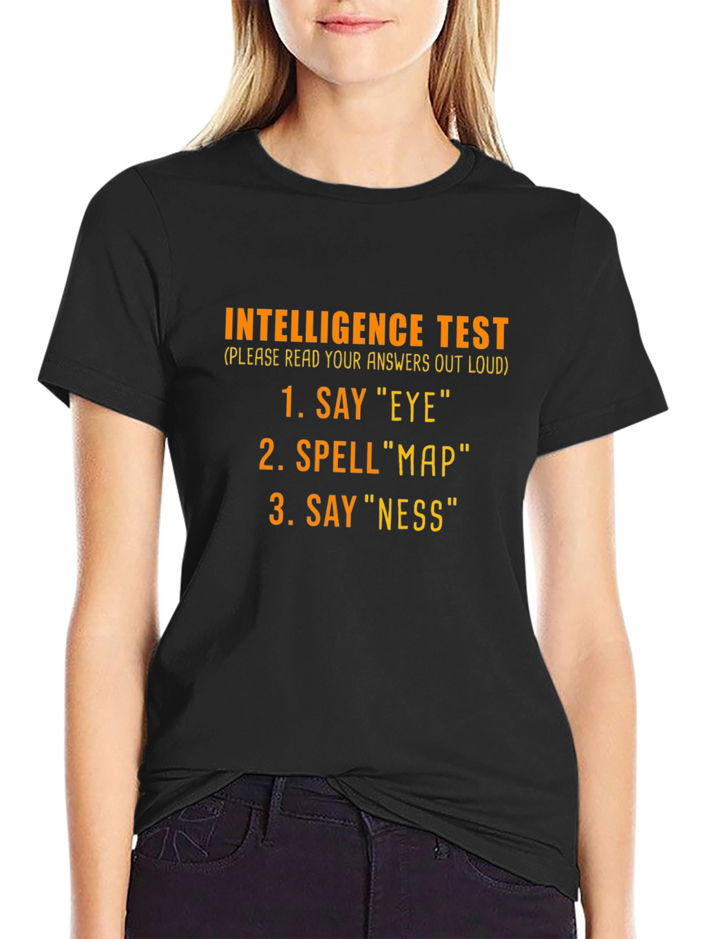 Intelligence Test Graphic T-Shirt Funny Joke Tee