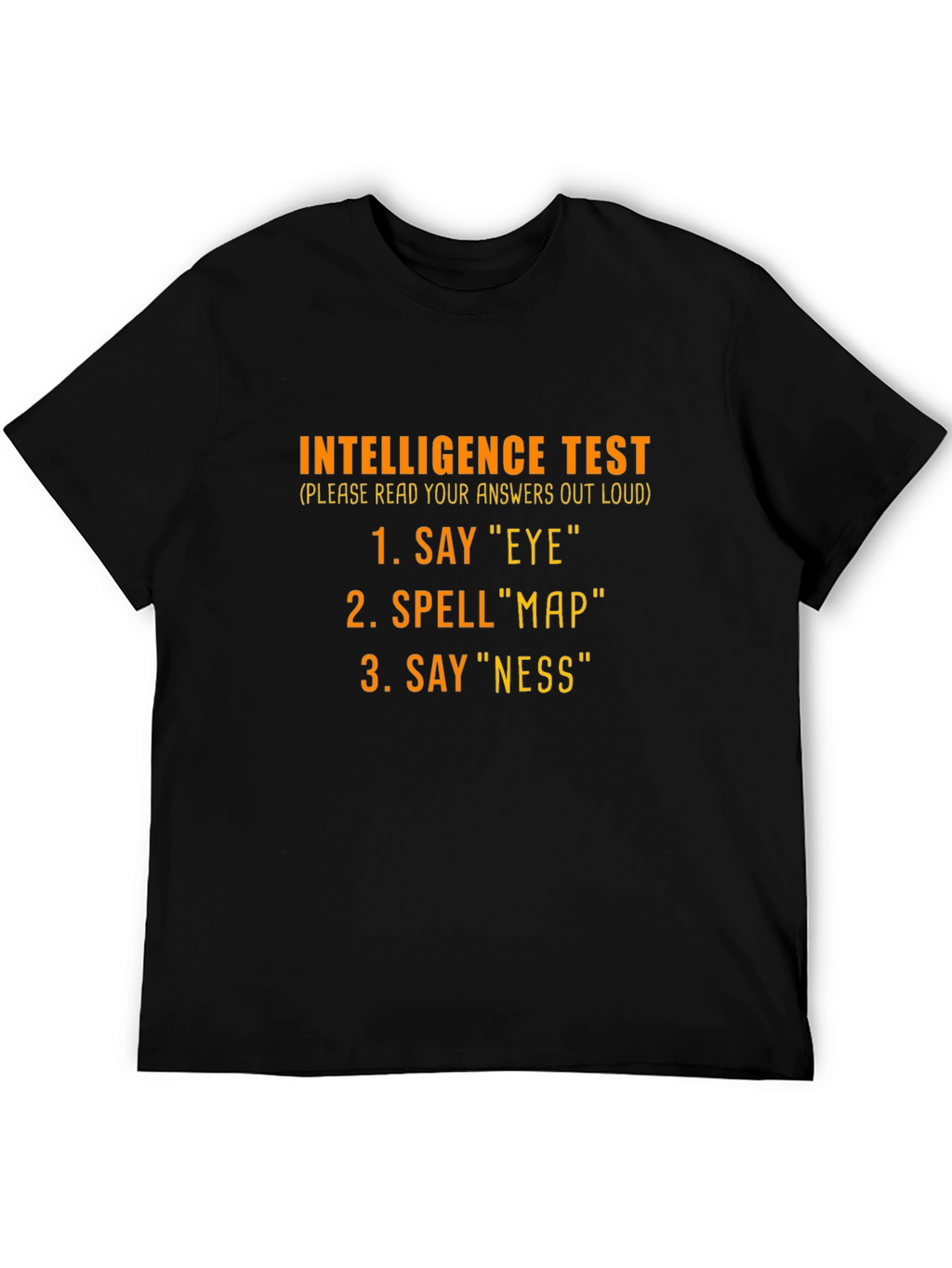 Intelligence Test Graphic T-Shirt Funny Joke Tee