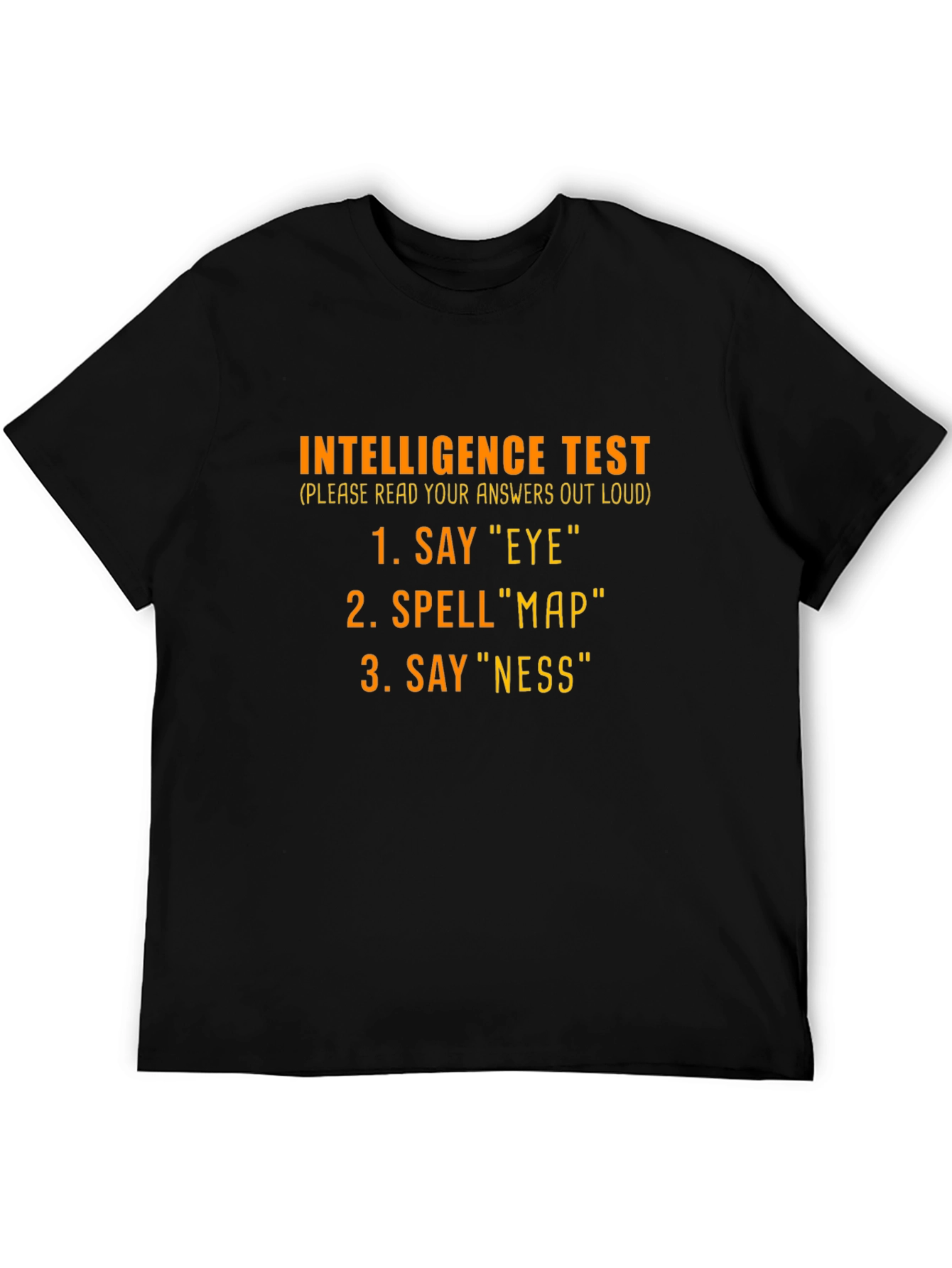 Intelligence Test Graphic T-Shirt Funny Joke Tee