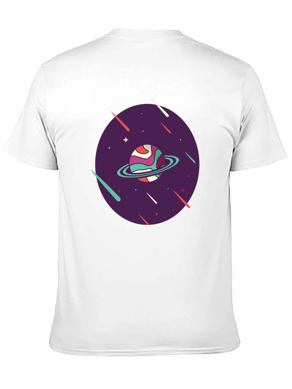 Retro Planet Graphic T-Shirt - Black