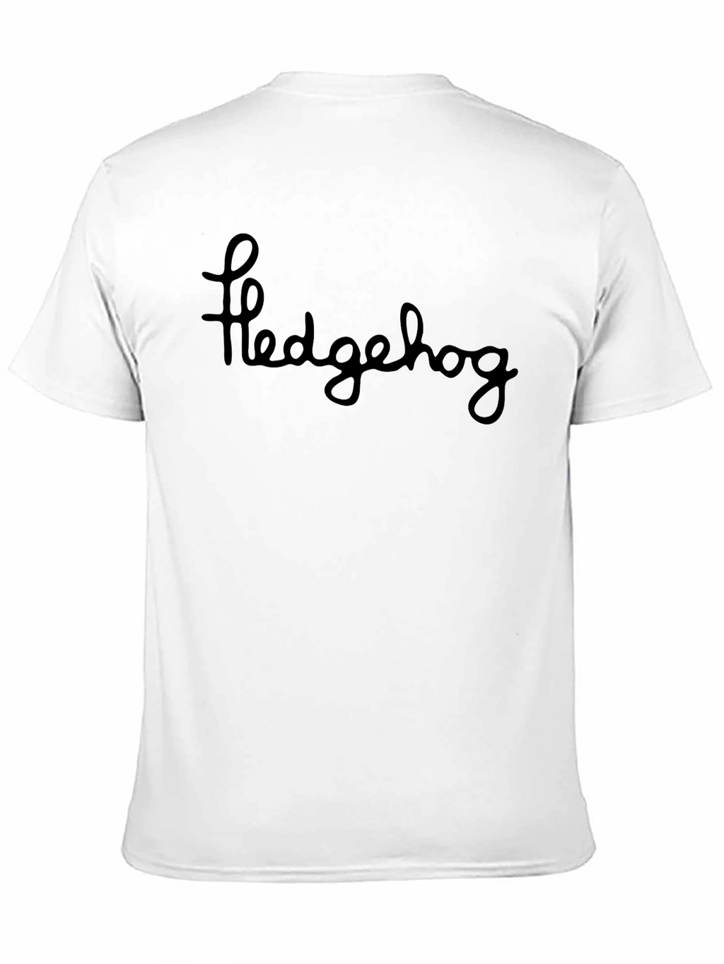 Hedgehog Script Black T-Shirt
