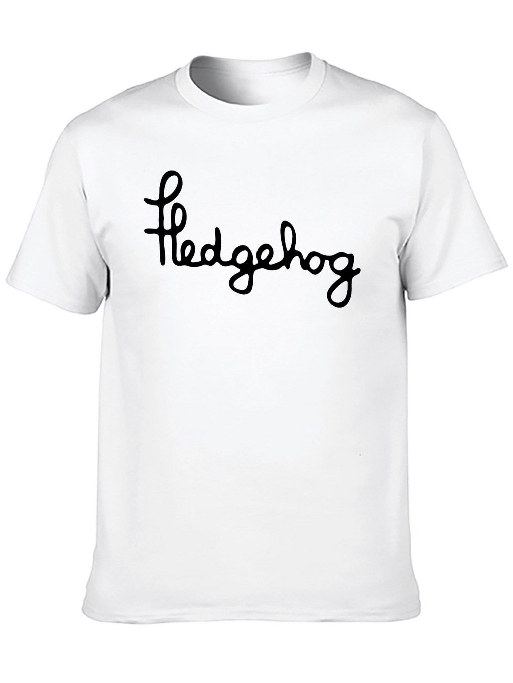 Hedgehog Script Black T-Shirt