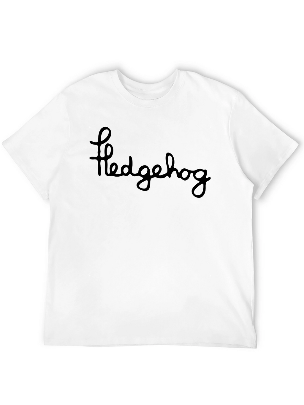 Hedgehog Script Black T-Shirt
