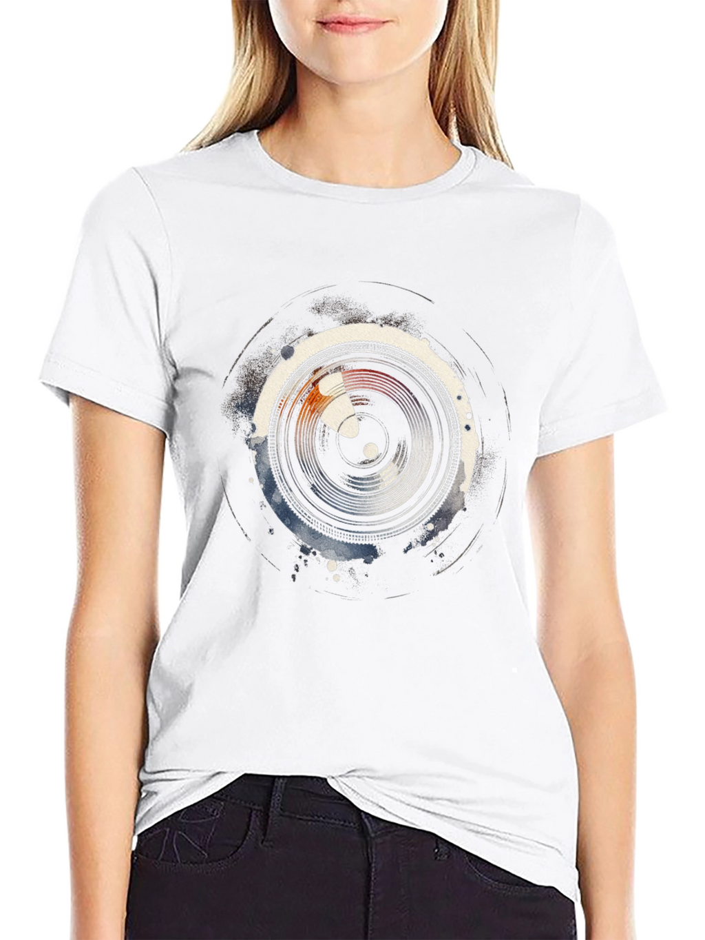 Lens Graphic Mens Black Tee - Photographer Style