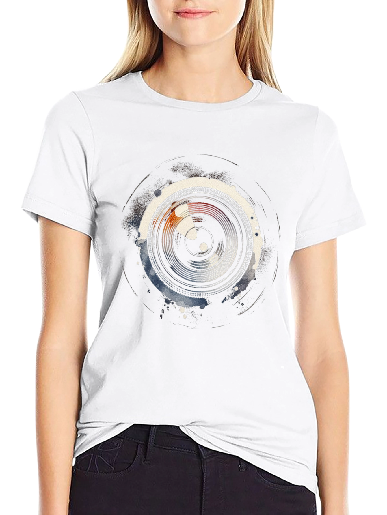 Lens Graphic Mens Black Tee - Photographer Style