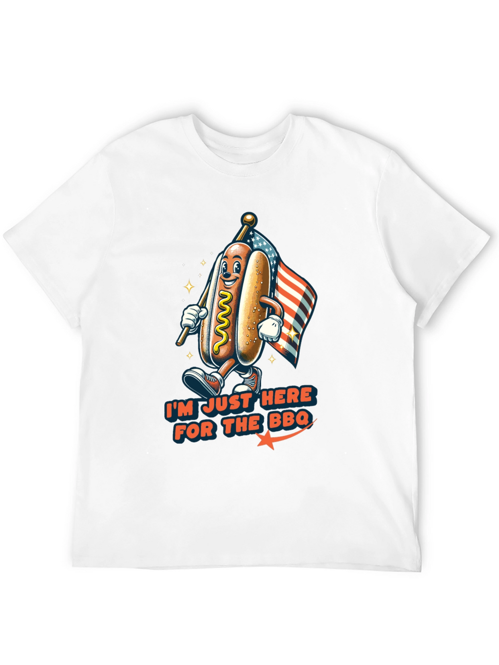 BBQ Hot Dog Graphic T-Shirt
