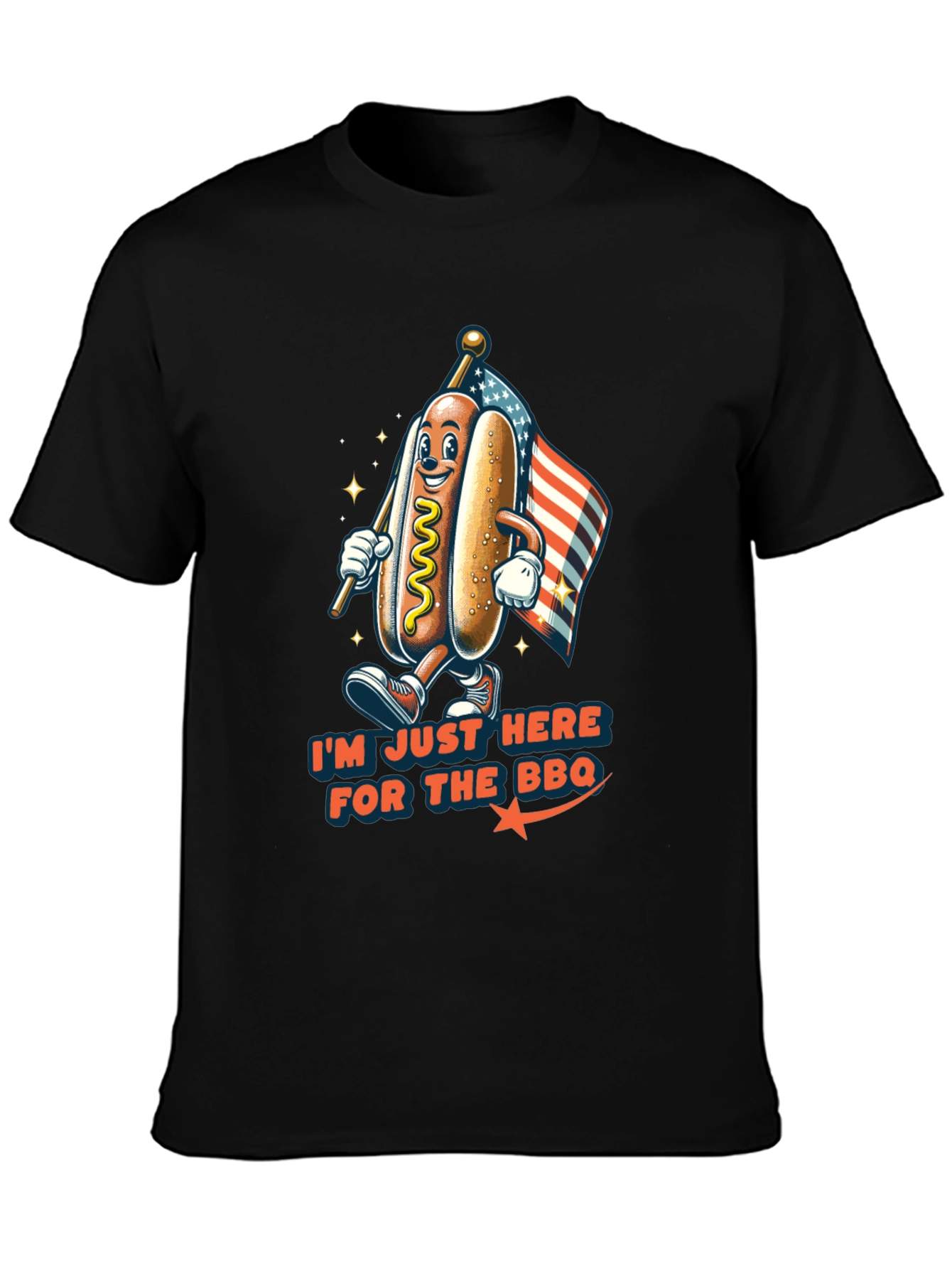 BBQ Hot Dog Graphic T-Shirt