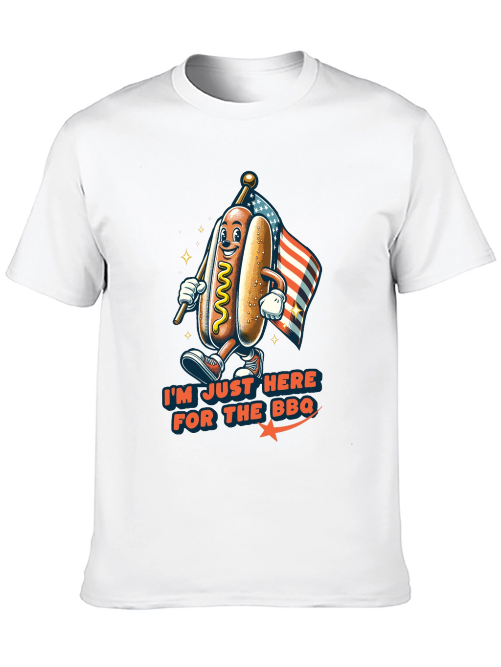 BBQ Hot Dog Graphic T-Shirt