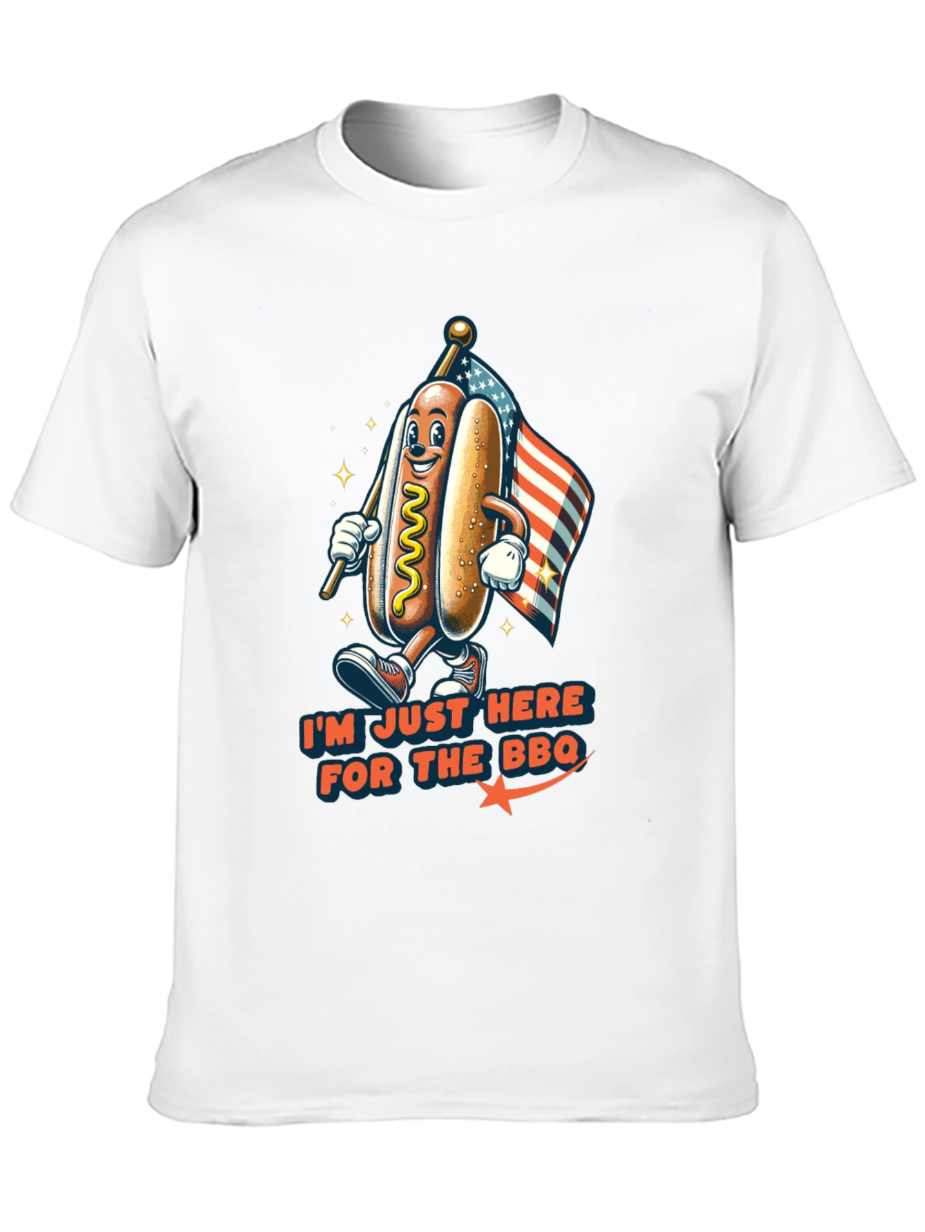 BBQ Hot Dog Graphic T-Shirt
