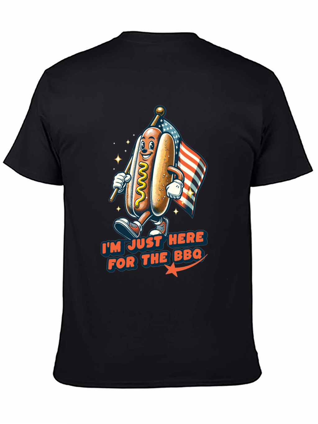 BBQ Hot Dog Graphic T-Shirt