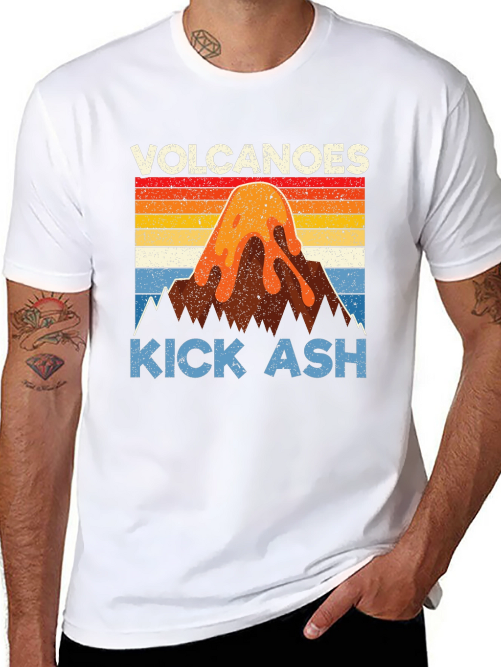 Volcanoes Kick Ash Graphic T-Shirt