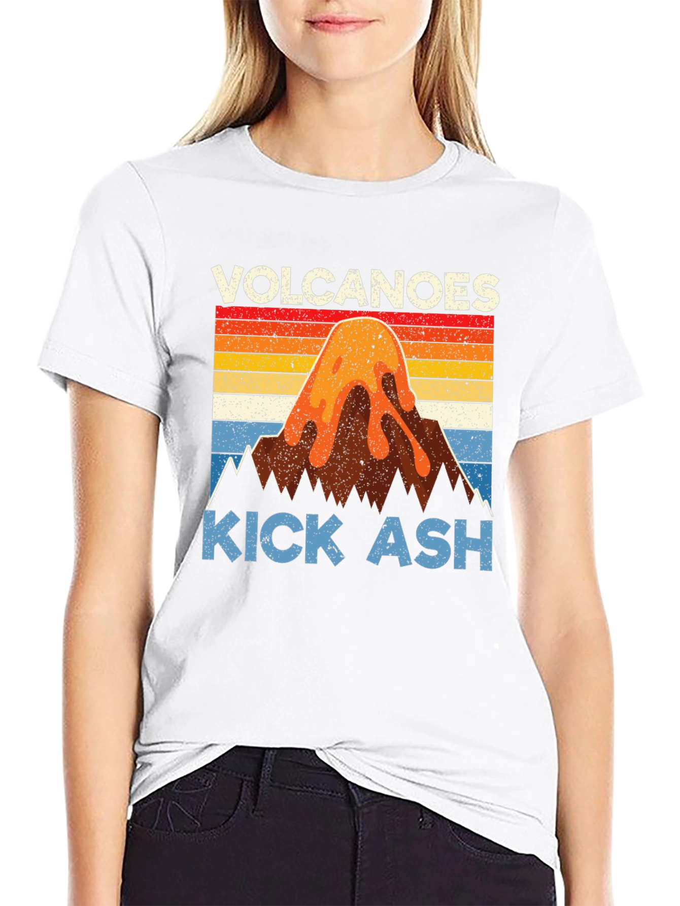 Volcanoes Kick Ash Graphic T-Shirt