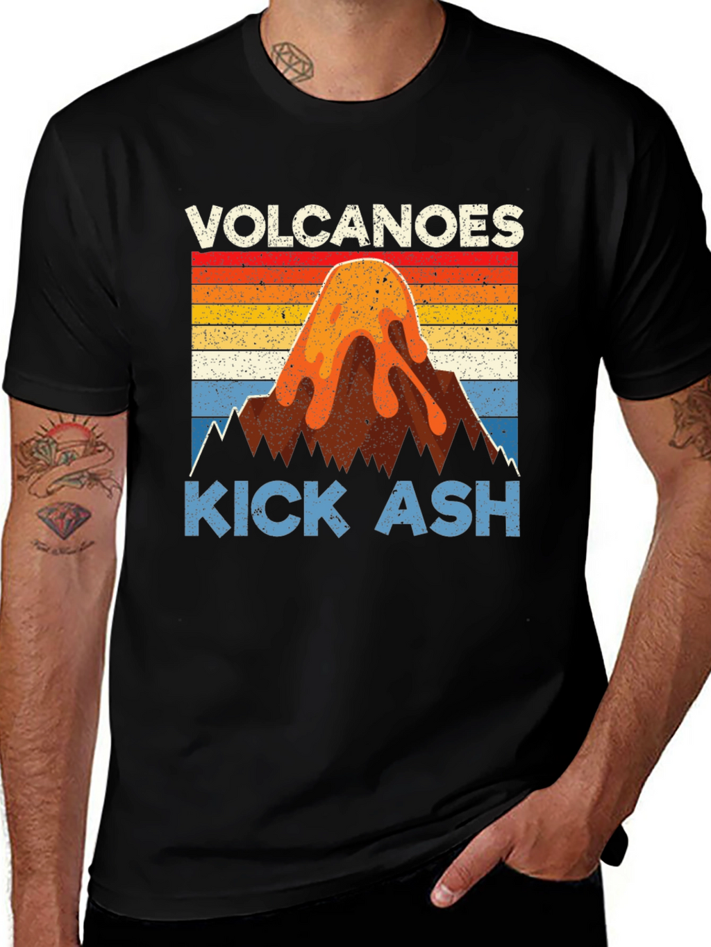 Volcanoes Kick Ash Graphic T-Shirt