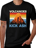 Volcanoes Kick Ash Graphic T-Shirt