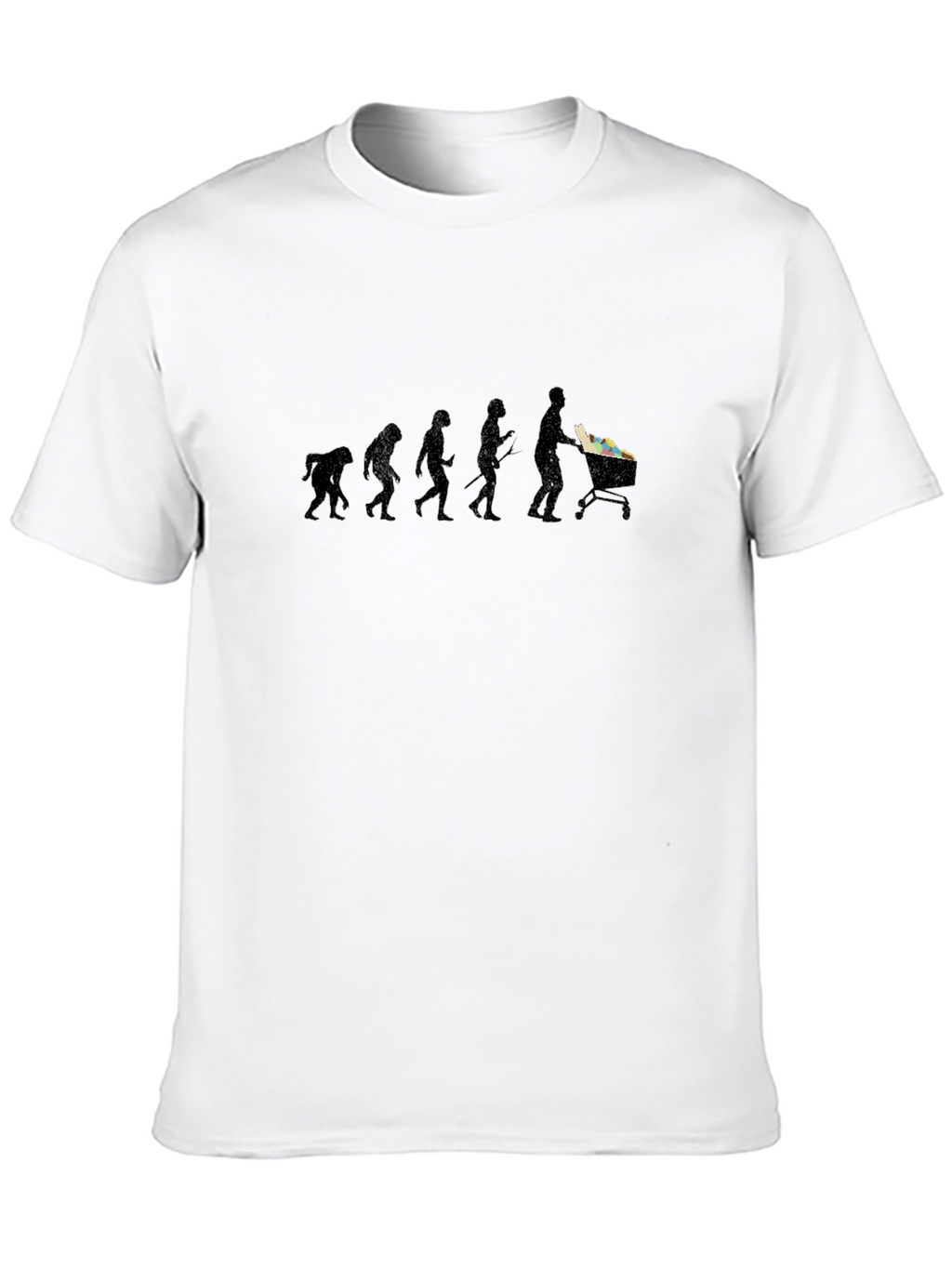 Evolution of Shopping Black T-Shirt