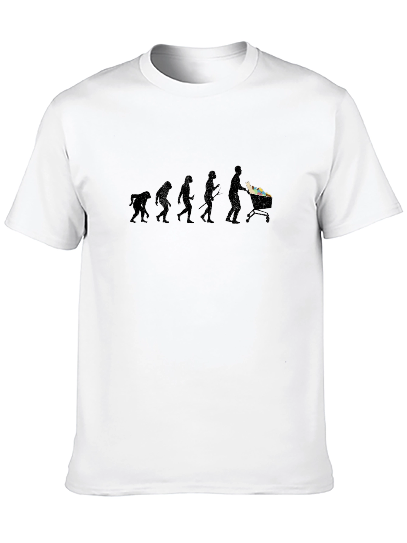 Evolution of Shopping Black T-Shirt