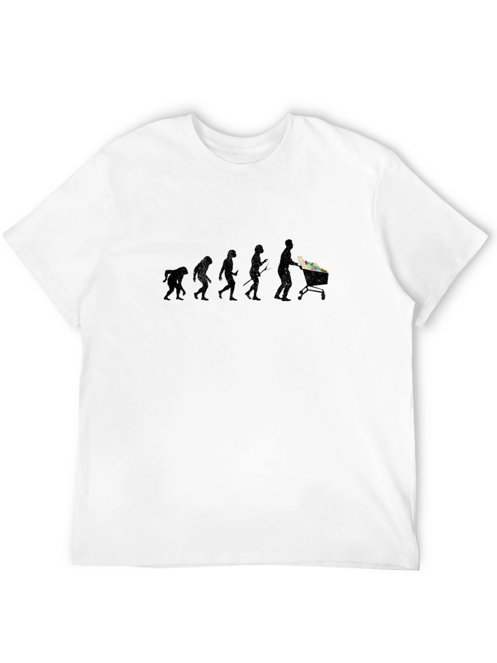 Evolution of Shopping Black T-Shirt