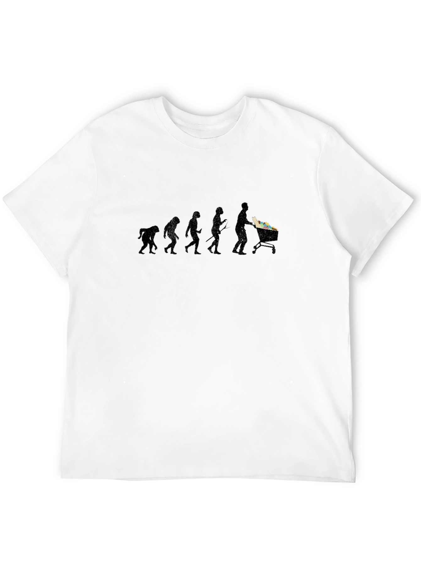 Evolution of Shopping Black T-Shirt