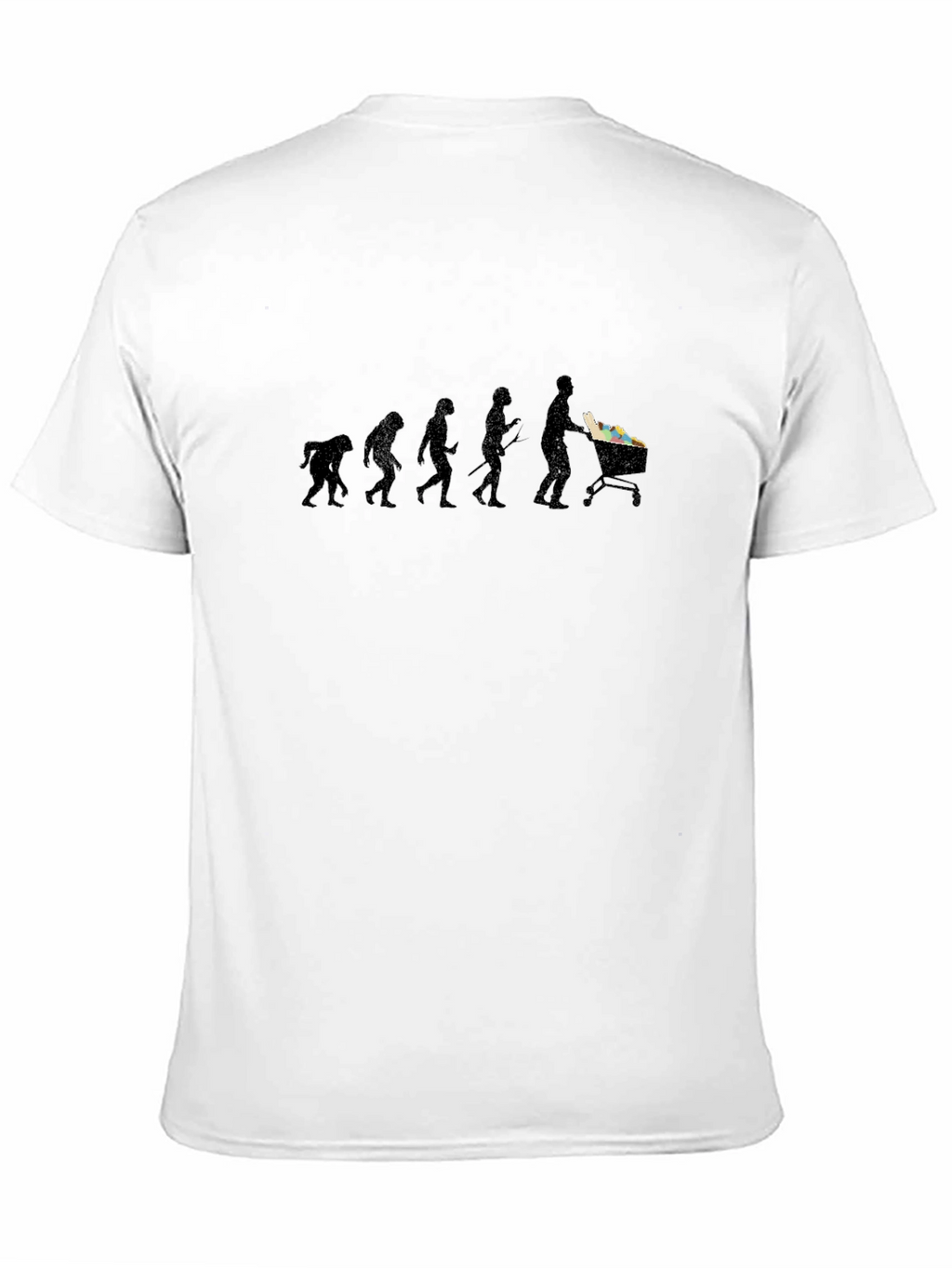 Evolution of Shopping Black T-Shirt