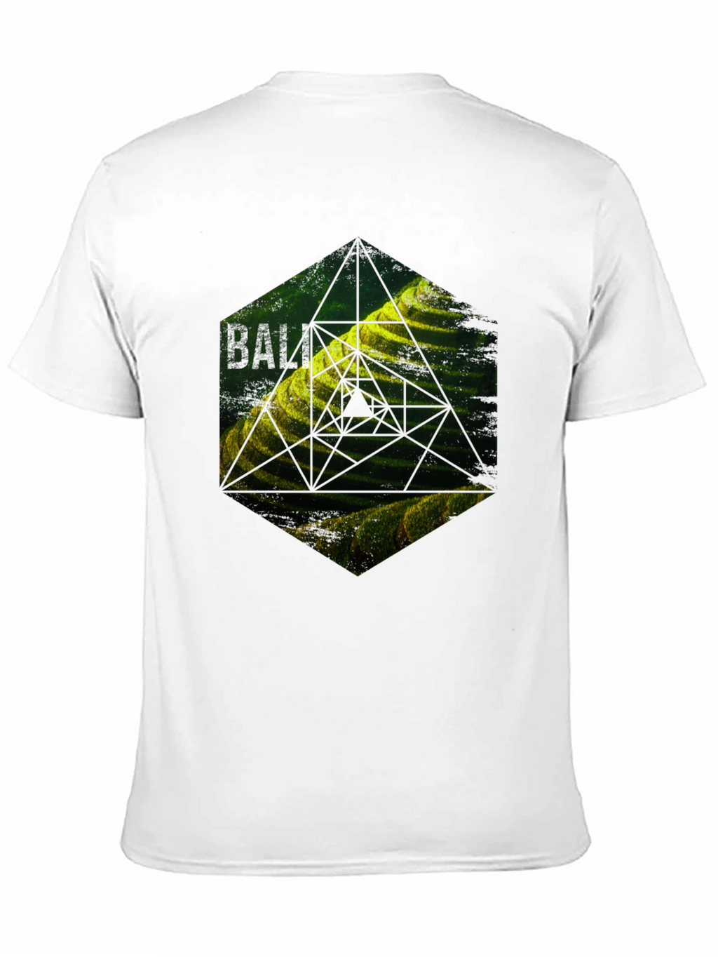 Bali Rice Terraces Graphic Tee - Black