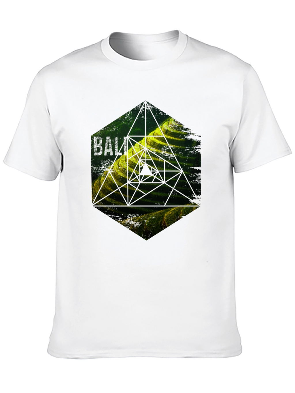 Bali Rice Terraces Graphic Tee - Black