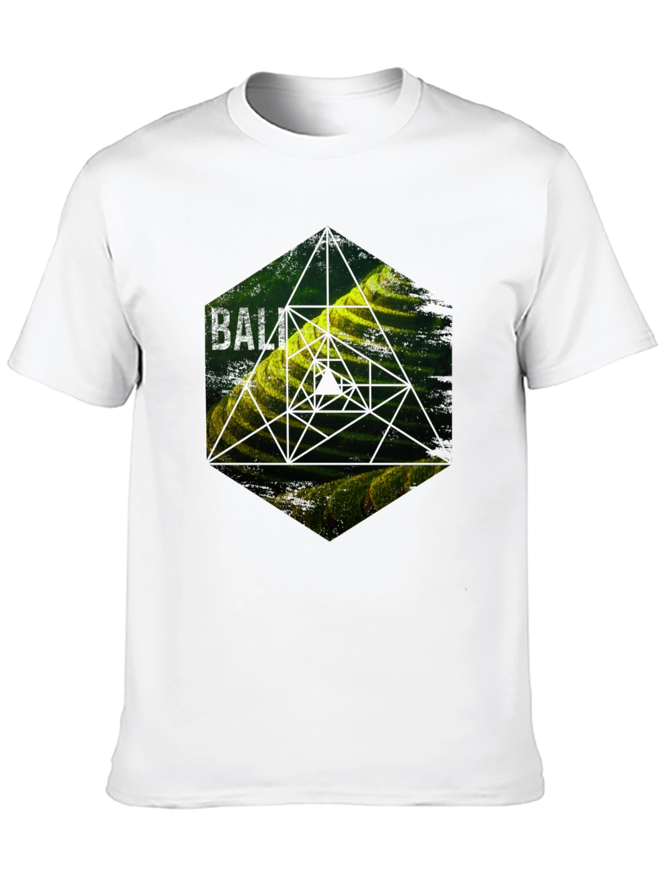 Bali Rice Terraces Graphic Tee - Black