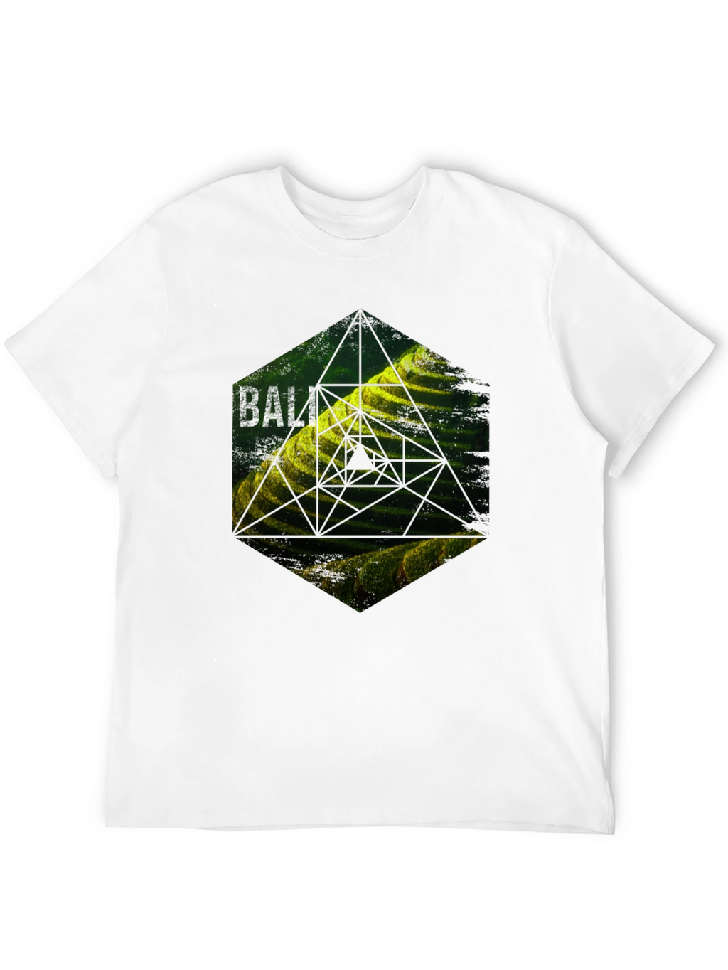 Bali Rice Terraces Graphic Tee - Black