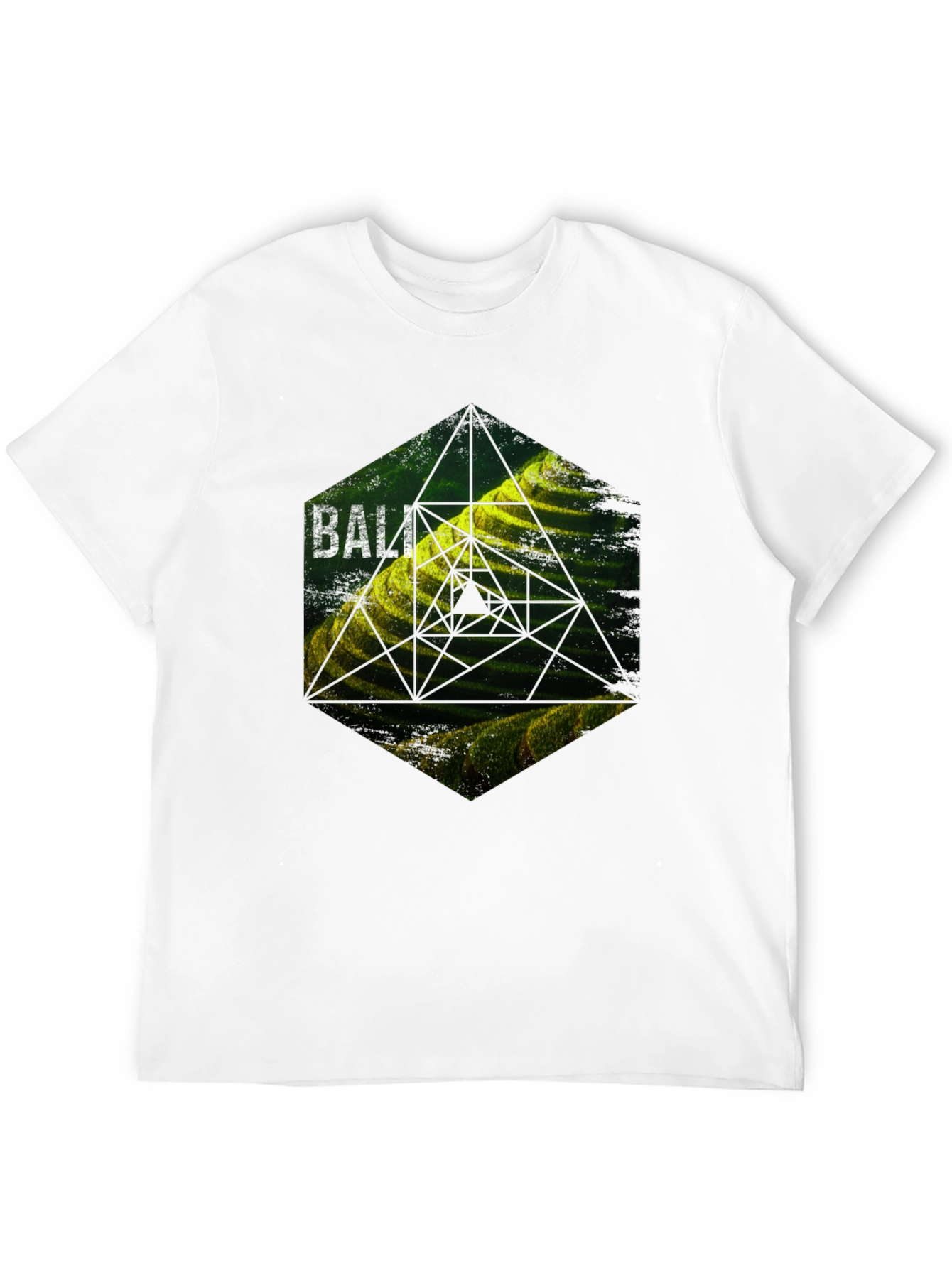 Bali Rice Terraces Graphic Tee - Black