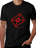 Mens Graphic Tee - Red Heart Envelope Print