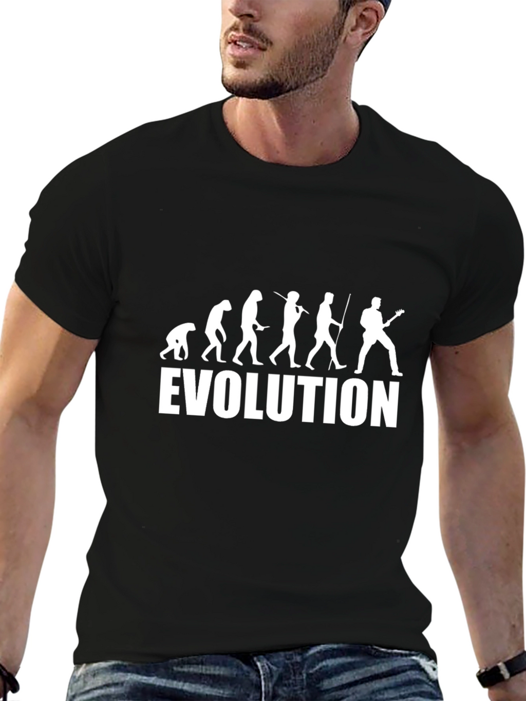 Evolution of Rock Graphic T-Shirt