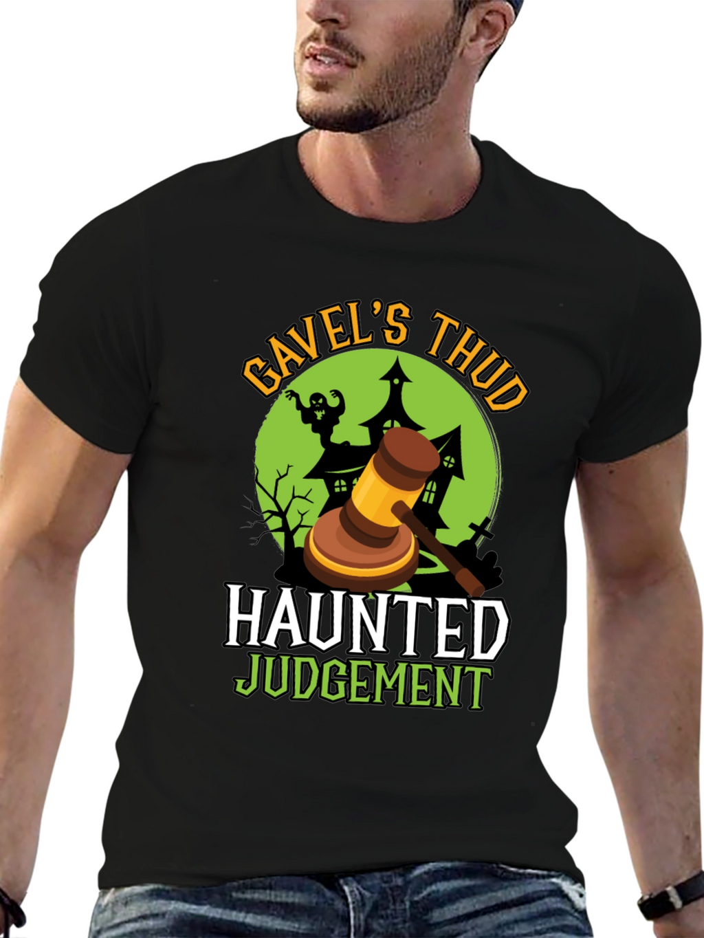 Gavels Thud Haunted Judgement Halloween Tee