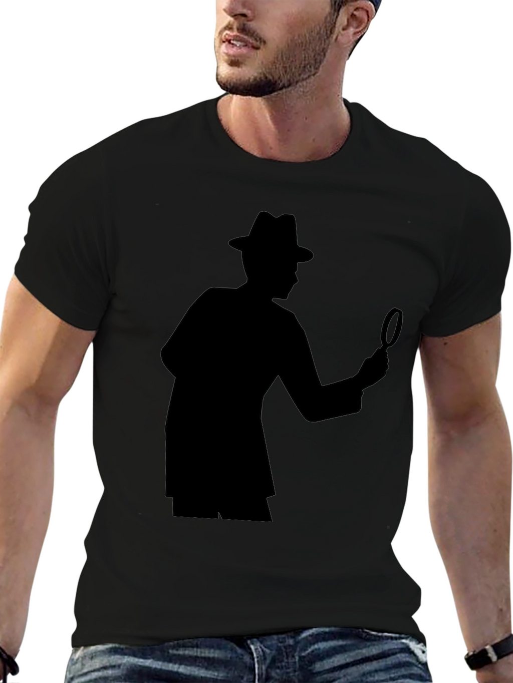 Detective Silhouette T-Shirt - Sleuth Style!