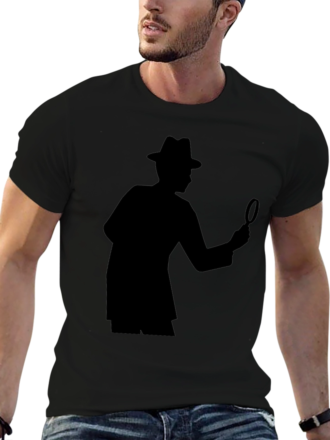 Detective Silhouette T-Shirt - Sleuth Style!