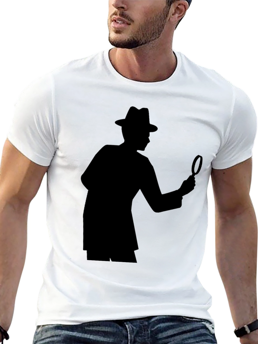 Detective Silhouette T-Shirt - Sleuth Style!