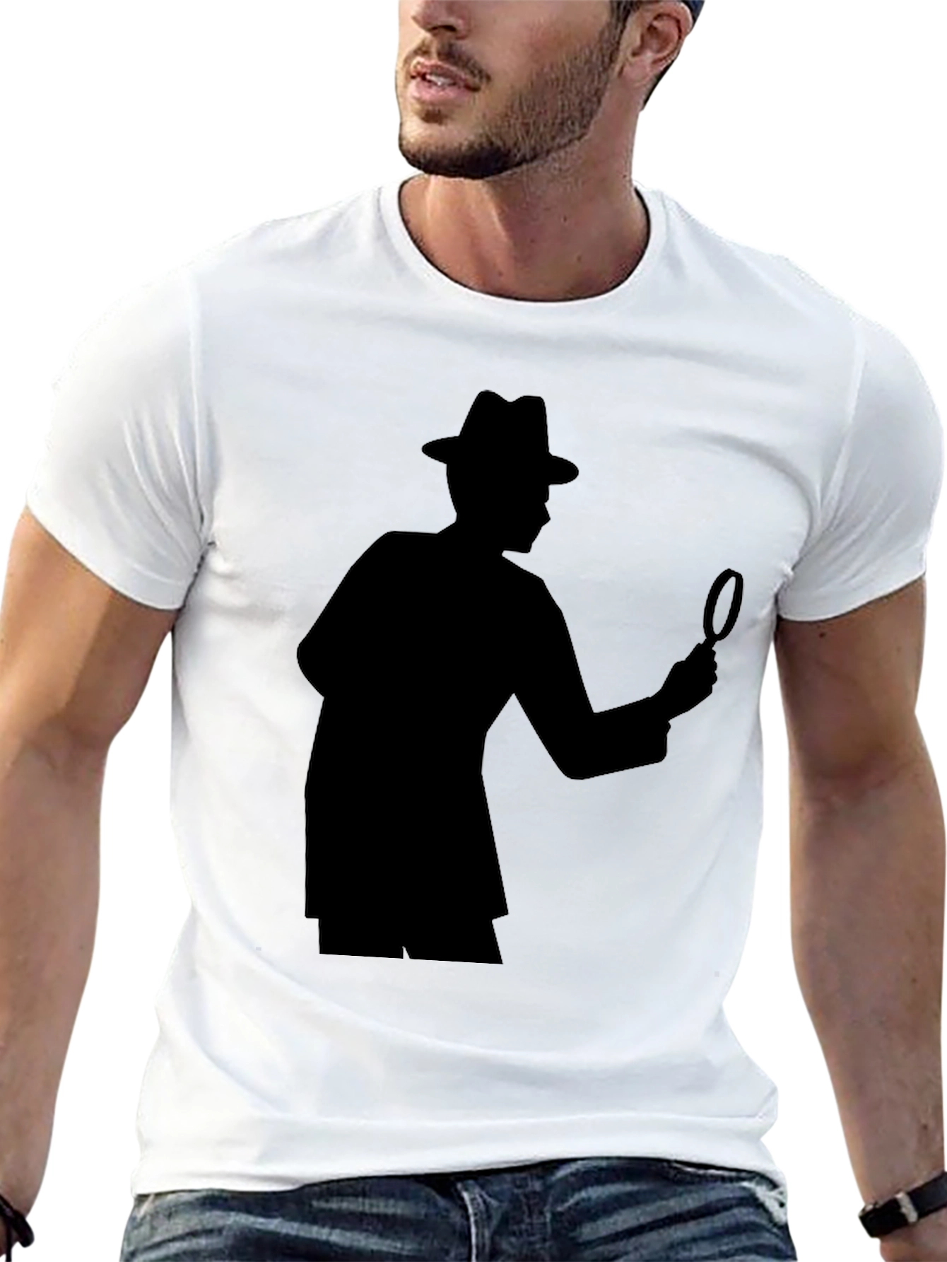 Detective Silhouette T-Shirt - Sleuth Style!